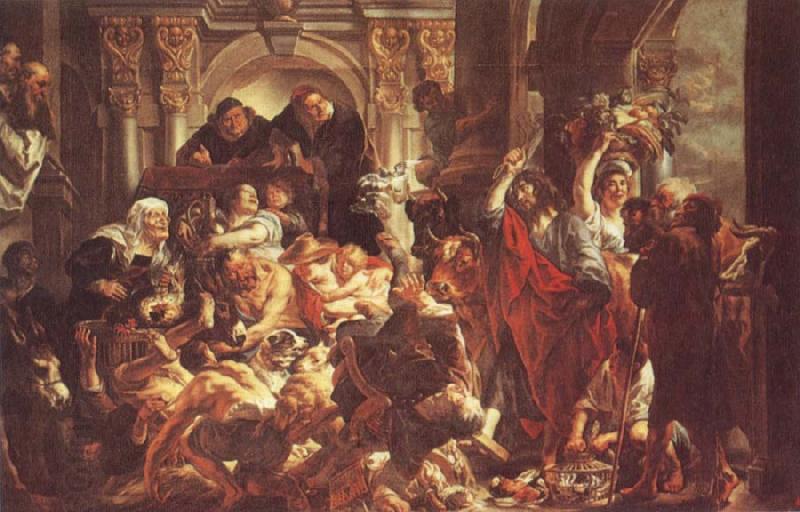 Jacob Jordaens Jesus Diving the Merchants from the Temple China oil painting art